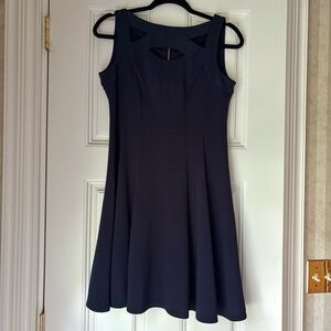 Gabby Skye Navy Fit and Flare Dress 4P
